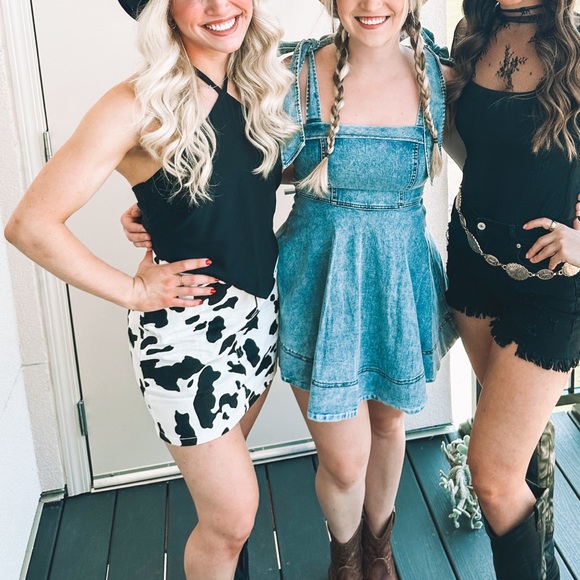 Allegra K High Waisted Mini Cow Skirt - Picture 6 of 6